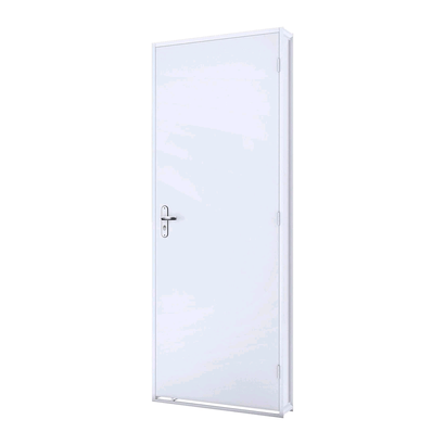 Porta-de-Giro-Madeira-Duraplac-com-Batente-de-Aco-215X86X6--Lado-Direito-17932-Branca-Riobras-87191