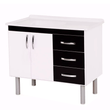 Gabinete-para-Cozinha-Toquio-96CM-com-3-Gavetas-Branco-e-Preto-Rorato-96651