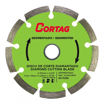 Disco-Diamantado-Segmentado-110mm-Corte-Seco-Cortag-90131