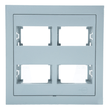 Placa-para-4-Modulos-com-Suporte-4x4-Cinza-Fosco-Dicompel-101548