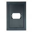 Placa-para-1-Modulo-com-Suporte-4x2-Preto-Fosco-Dicompel-101676