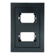 Placa-para-2-Modulos-com-Suporte-4x2-Preto-Fosco-Dicompel-101677