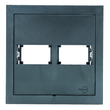 Placa-para-2-Modulos-com-Suporte-4x4-Preto-Fosco-Dicompel-101683