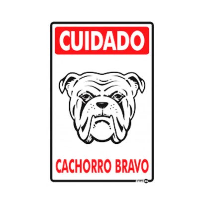 Placa-De-Sinalizacao-Cuidado-Cachorro-Bravo-20x30cm-Encartale---12689