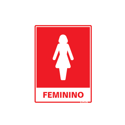 PLACA-EM-POLIESTIRENO-15X20CM---SANITARIO-FEMININO-108103---SINALIZE